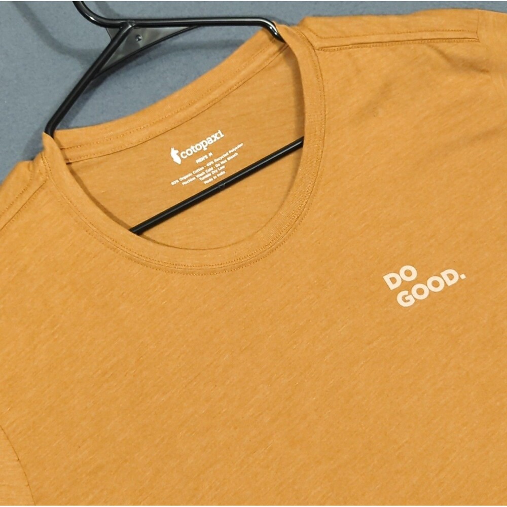 Cotopaxi T-Shirt Men's M Sadle Brown Cactus Life Long Organic Tee
